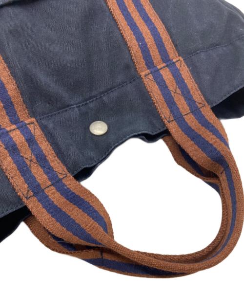 HERMES（エルメス）HERMES (エルメス) フールトゥ キャンバストートバッグ ネイビー×ブラウン サイズ:-の古着・服飾アイテム