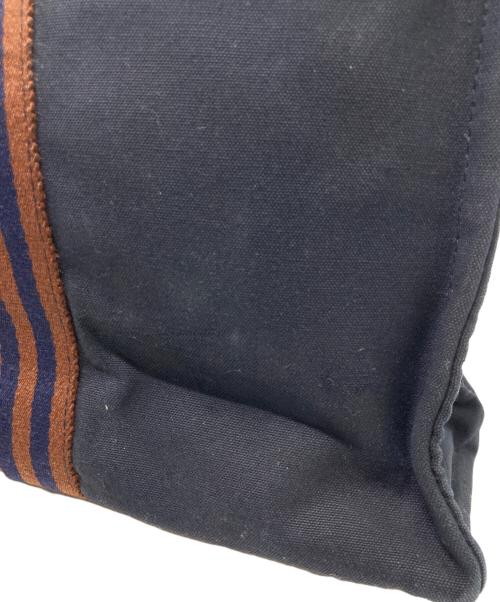 HERMES（エルメス）HERMES (エルメス) フールトゥ キャンバストートバッグ ネイビー×ブラウン サイズ:-の古着・服飾アイテム