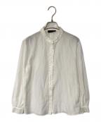 TOMORROW LAND collectionトゥモローランドコレクション）の古着「コットンシルクオーガンジー フリルブラウス」｜ホワイト