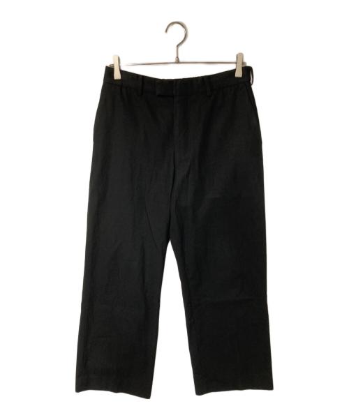 MARKAWARE（マーカウェア）MARKAWARE (マーカウェア) WIDE STRAIGHT TROUSERS ORGANIC COTTON GABARDINE ブラック サイズ:3の古着・服飾アイテム