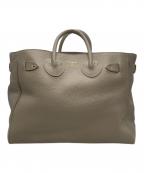 YOUNG & OLSEN The DRYGOODS STOREヤングアンドオルセン ザ ドライグッズストア）の古着「EMBOSSED LEATHER BELTED TOTE M」｜ベージュ