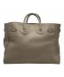 YOUNG & OLSEN The DRYGOODS STORE（ヤングアンドオルセン ザ ドライグッズストア）の古着「EMBOSSED LEATHER BELTED TOTE M」｜ベージュ