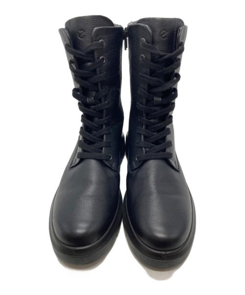 ECCO（エコー）ECCO (エコー) Nouvelle レザーレースアップブーツ ブラック サイズ:39の古着・服飾アイテム