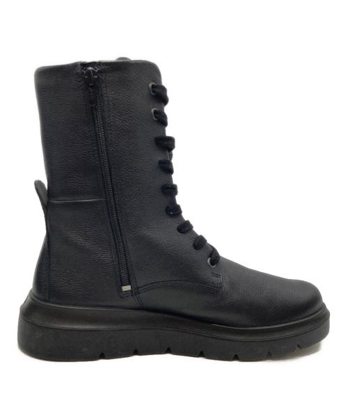 ECCO（エコー）ECCO (エコー) Nouvelle レザーレースアップブーツ ブラック サイズ:39の古着・服飾アイテム