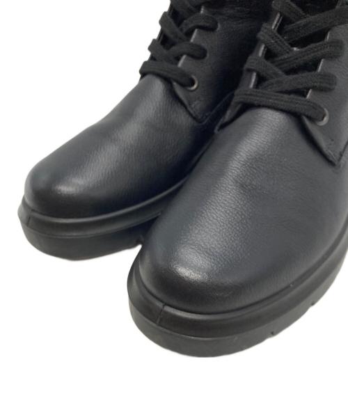 ECCO（エコー）ECCO (エコー) Nouvelle レザーレースアップブーツ ブラック サイズ:39の古着・服飾アイテム