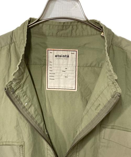 etsinta（エシンタ）etsinta (エシンタ) リメイクZIPシャツジャケット カーキ サイズ:Free 未使用品の古着・服飾アイテム