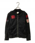 DIESELディーゼル）の古着「ワッペンモチーフジャケット」｜ブラック