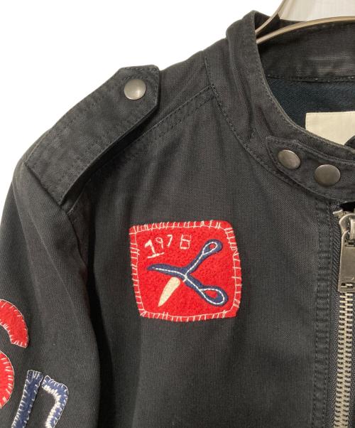 DIESEL（ディーゼル）DIESEL (ディーゼル) ワッペンモチーフジャケット ブラック サイズ:Sの古着・服飾アイテム