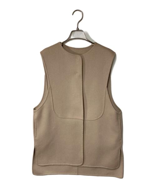 machatt（マチャット）machatt (マチャット) リバーウールベスト ベージュ サイズ:Freeの古着・服飾アイテム