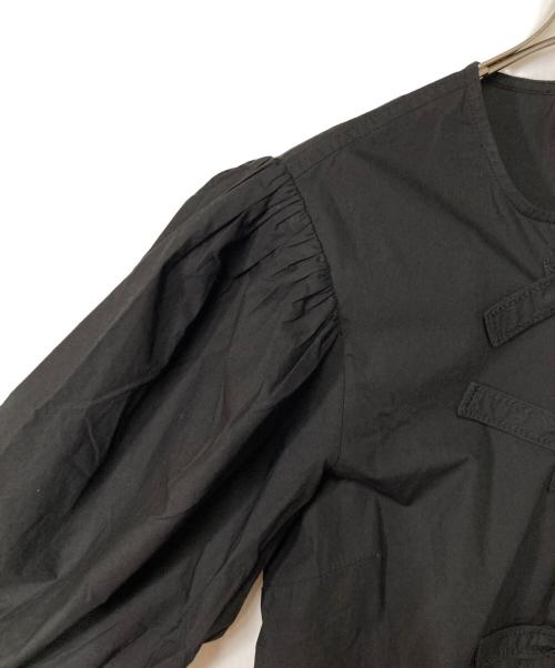 GANNI（ガニー）Ganni (ガニー) Cotton Poplin Peplum Blouse ブラック サイズ:36の古着・服飾アイテム