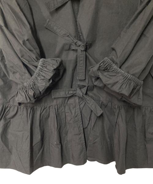 GANNI（ガニー）Ganni (ガニー) Cotton Poplin Peplum Blouse ブラック サイズ:36の古着・服飾アイテム