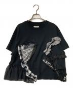 TORI-TO×BEAMS BOYトリト×ビームスボーイ）の古着「コラージュ Tシャツ」｜ブラック