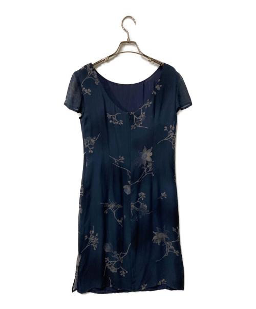 MaxMara（マックスマーラ）MaxMara (マックスマーラ) 半袖ワンピース ネイビー サイズ:38の古着・服飾アイテム