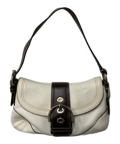 COACH（コーチ）COACH (コーチ) ワンショルダーバッグ ホワイト×ブラウンの古着・服飾アイテム