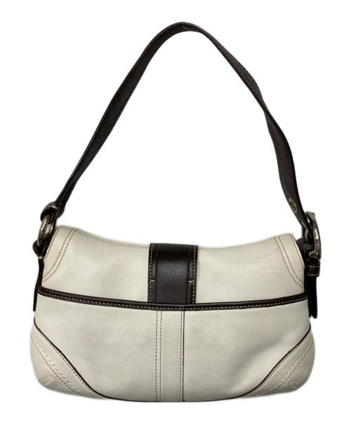 COACH（コーチ）COACH (コーチ) ワンショルダーバッグ ホワイト×ブラウンの古着・服飾アイテム