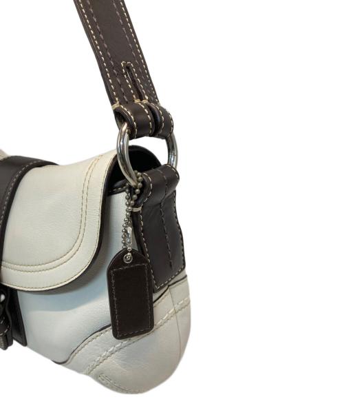 COACH（コーチ）COACH (コーチ) ワンショルダーバッグ ホワイト×ブラウンの古着・服飾アイテム