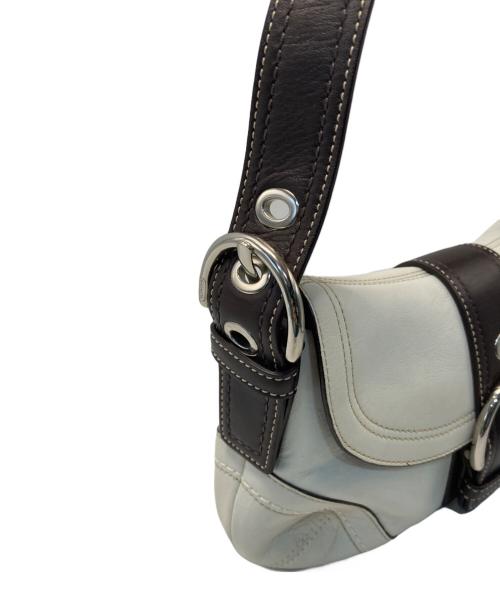 COACH（コーチ）COACH (コーチ) ワンショルダーバッグ ホワイト×ブラウンの古着・服飾アイテム