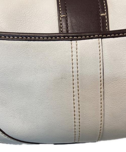 COACH（コーチ）COACH (コーチ) ワンショルダーバッグ ホワイト×ブラウンの古着・服飾アイテム