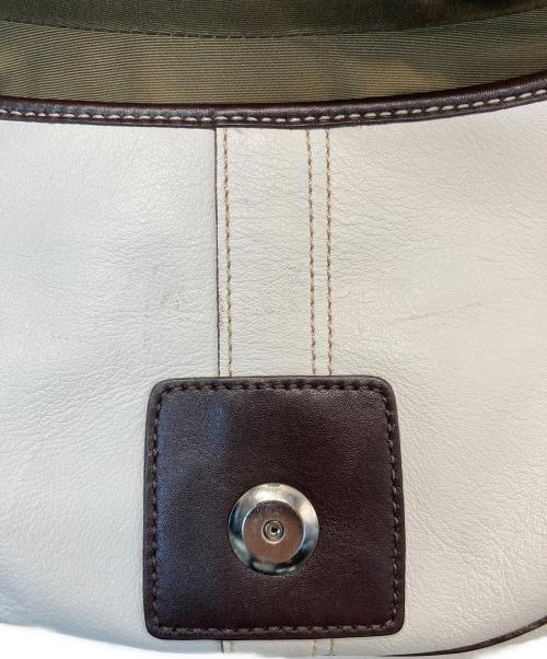 COACH（コーチ）COACH (コーチ) ワンショルダーバッグ ホワイト×ブラウンの古着・服飾アイテム