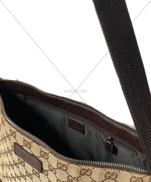 GUCCI（グッチ）GUCCI (グッチ) GGキャンバス ショルダーバッグ ブラウンの古着・服飾アイテム