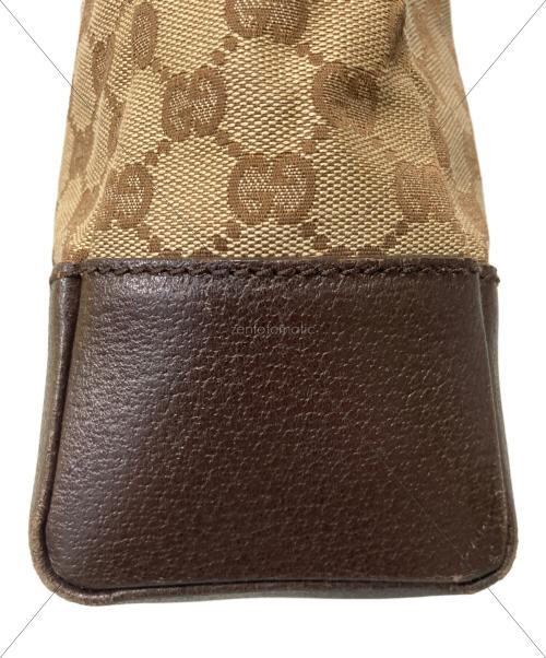 GUCCI（グッチ）GUCCI (グッチ) GGキャンバス ショルダーバッグ ブラウンの古着・服飾アイテム
