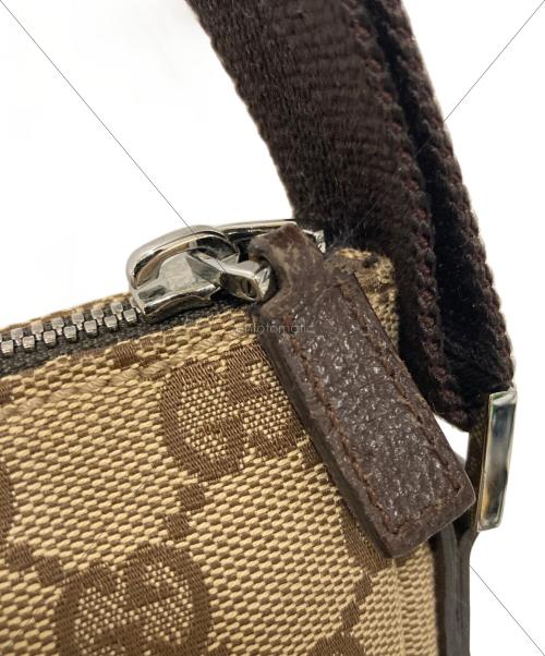 GUCCI（グッチ）GUCCI (グッチ) GGキャンバス ショルダーバッグ ブラウンの古着・服飾アイテム