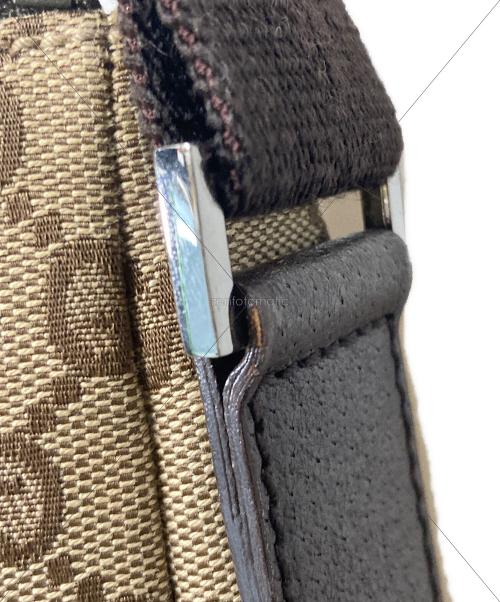 GUCCI（グッチ）GUCCI (グッチ) GGキャンバス ショルダーバッグ ブラウンの古着・服飾アイテム