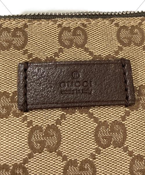 GUCCI（グッチ）GUCCI (グッチ) GGキャンバス ショルダーバッグ ブラウンの古着・服飾アイテム
