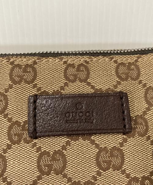 GUCCI（グッチ）GUCCI (グッチ) GGキャンバス ショルダーバッグ ブラウンの古着・服飾アイテム