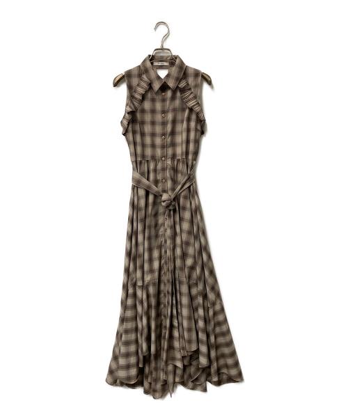 Snidel（スナイデル）Snidel (スナイデル) イレヘムシャツワンピ ブラウン サイズ:SIZE 0の古着・服飾アイテム