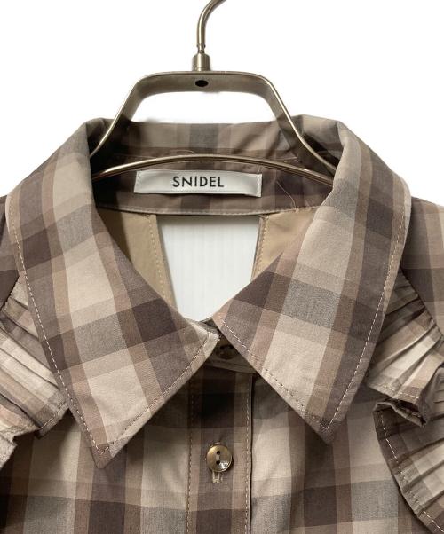 Snidel（スナイデル）Snidel (スナイデル) イレヘムシャツワンピ ブラウン サイズ:SIZE 0の古着・服飾アイテム