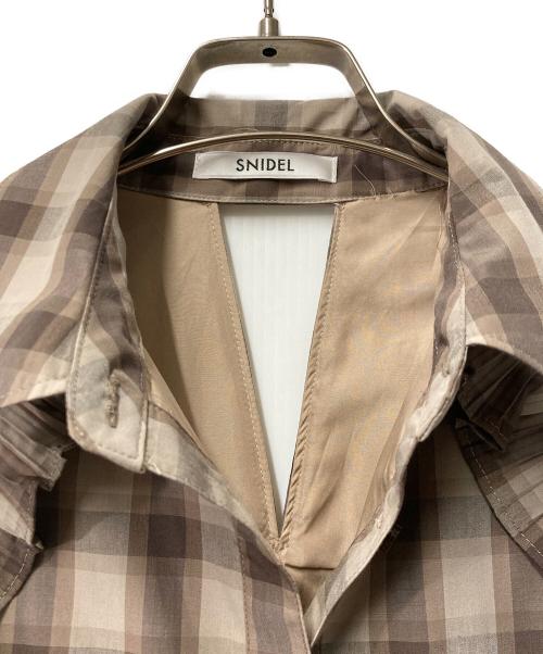 Snidel（スナイデル）Snidel (スナイデル) イレヘムシャツワンピ ブラウン サイズ:SIZE 0の古着・服飾アイテム