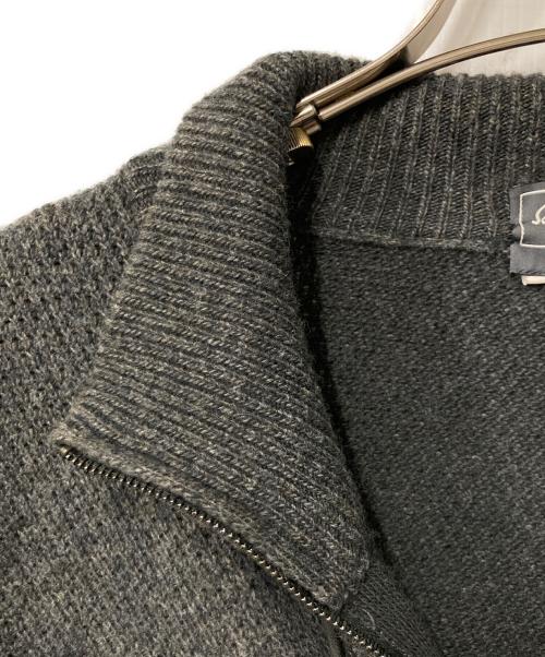Salvatore Ferragamo（サルヴァトーレ フェラガモ）Salvatore Ferragamo (サルヴァトーレ フェラガモ) ウールカシミヤ ドライバーズニット グレー サイズ:XLの古着・服飾アイテム