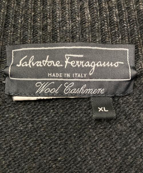 Salvatore Ferragamo（サルヴァトーレ フェラガモ）Salvatore Ferragamo (サルヴァトーレ フェラガモ) ウールカシミヤ ドライバーズニット グレー サイズ:XLの古着・服飾アイテム