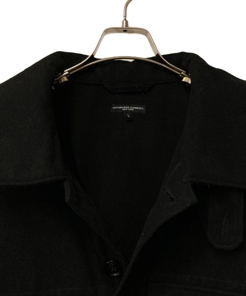 Engineered Garments（エンジニアド ガーメンツ）Engineered Garments (エンジニアド ガーメンツ) Polyester Cruiser Jacket Fake Melton ブラック サイズ:Lの古着・服飾アイテム
