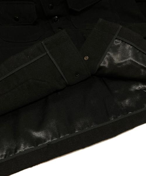 Engineered Garments（エンジニアド ガーメンツ）Engineered Garments (エンジニアド ガーメンツ) Polyester Cruiser Jacket Fake Melton ブラック サイズ:Lの古着・服飾アイテム