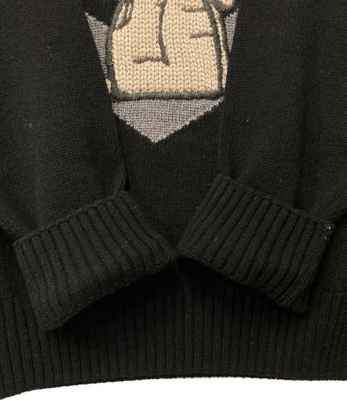 ICEBERG HISTORY（アイスバーグヒストリ）ICEBERG HISTORY (アイスバーグヒストリ) クルーネックニット ブラック サイズ:Mの古着・服飾アイテム