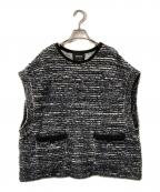 ZUCCAズッカ）の古着「ミックスヤーン ニットベスト」｜ブラック