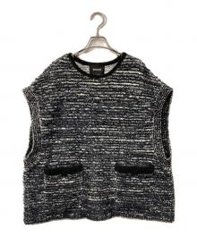 ZUCCA（ズッカ）の古着「ミックスヤーン ニットベスト」｜ブラック