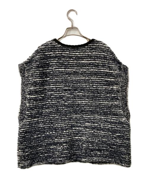 ZUCCA（ズッカ）ZUCCA (ズッカ) ミックスヤーン ニットベスト ブラック サイズ:Mの古着・服飾アイテム