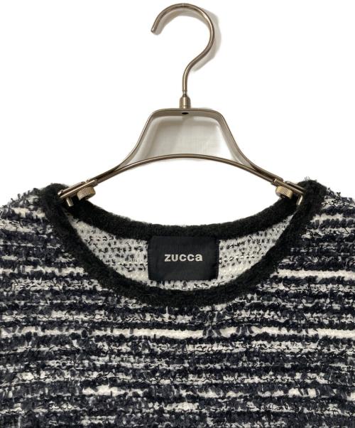 ZUCCA（ズッカ）ZUCCA (ズッカ) ミックスヤーン ニットベスト ブラック サイズ:Mの古着・服飾アイテム