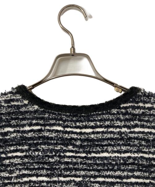 ZUCCA（ズッカ）ZUCCA (ズッカ) ミックスヤーン ニットベスト ブラック サイズ:Mの古着・服飾アイテム