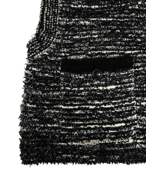 ZUCCA（ズッカ）ZUCCA (ズッカ) ミックスヤーン ニットベスト ブラック サイズ:Mの古着・服飾アイテム