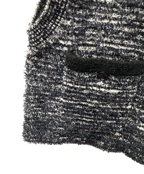 ZUCCA（ズッカ）ZUCCA (ズッカ) ミックスヤーン ニットベスト ブラック サイズ:Mの古着・服飾アイテム