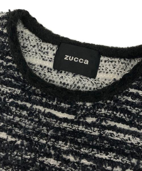 ZUCCA（ズッカ）ZUCCA (ズッカ) ミックスヤーン ニットベスト ブラック サイズ:Mの古着・服飾アイテム