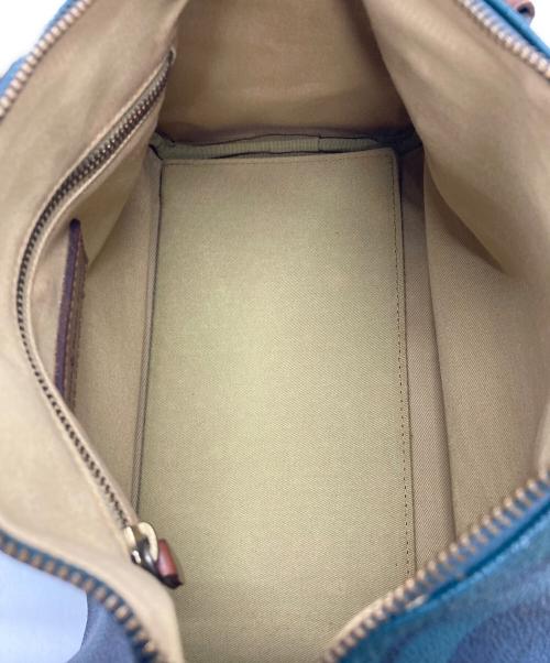 POLO RALPH LAUREN（ポロ・ラルフローレン）POLO RALPH LAUREN (ポロ・ラルフローレン) チェックボストンバッグ グリーン×ブラウンの古着・服飾アイテム