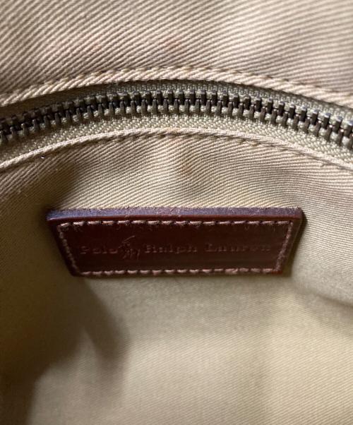 POLO RALPH LAUREN（ポロ・ラルフローレン）POLO RALPH LAUREN (ポロ・ラルフローレン) チェックボストンバッグ グリーン×ブラウンの古着・服飾アイテム