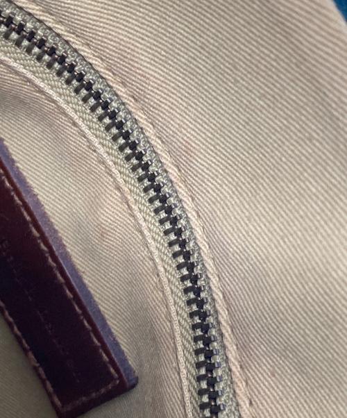 POLO RALPH LAUREN（ポロ・ラルフローレン）POLO RALPH LAUREN (ポロ・ラルフローレン) チェックボストンバッグ グリーン×ブラウンの古着・服飾アイテム