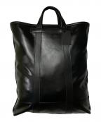 COMME des GARCONS HOMME DEUXコムデギャルソン オム ドゥ）の古着「エコレザートートバッグ」｜ブラック