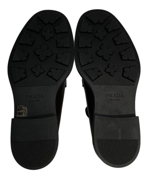 PRADA（プラダ）PRADA (プラダ) ブラッシュドレザー ダービーシューズ ブラウン サイズ:7の古着・服飾アイテム